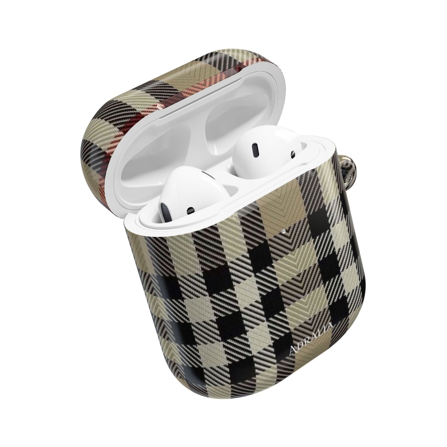 Plaid AirPod Case — Beige Classic Check Protective Cover