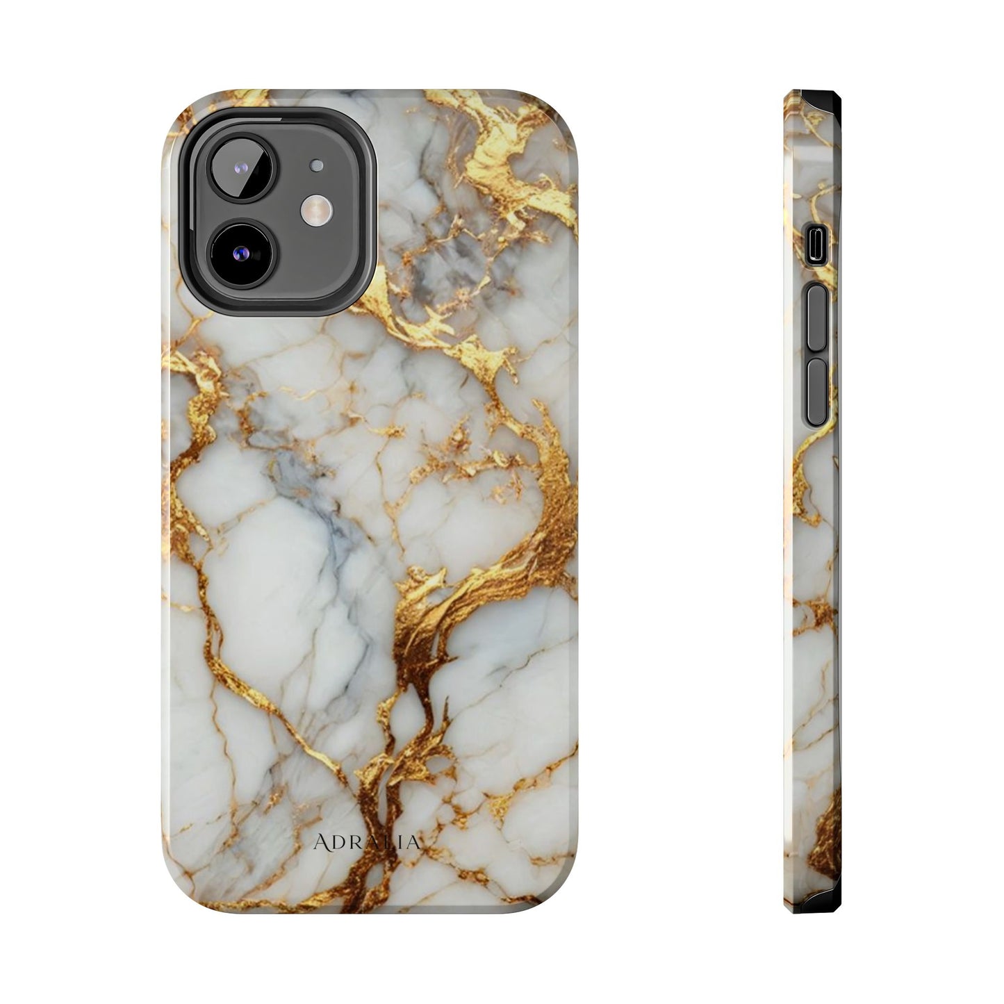 Gold Veined Marble Tough Phone Case — Luxury Protective Phone Case