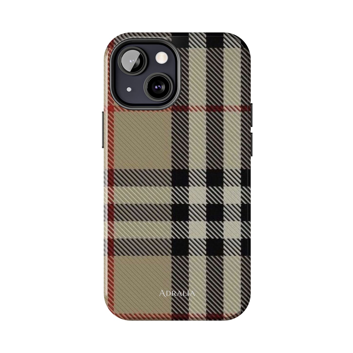 Plaid Tough Phone Case — Classic Beige Check Protective Cover