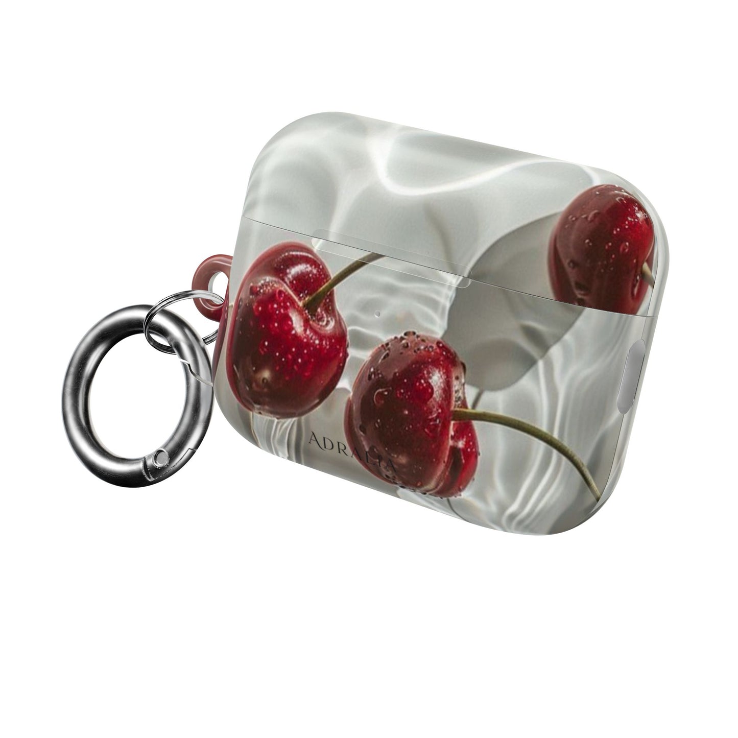 Cherry Splash AirPod Case — Glossy Red Cherry Protective Case