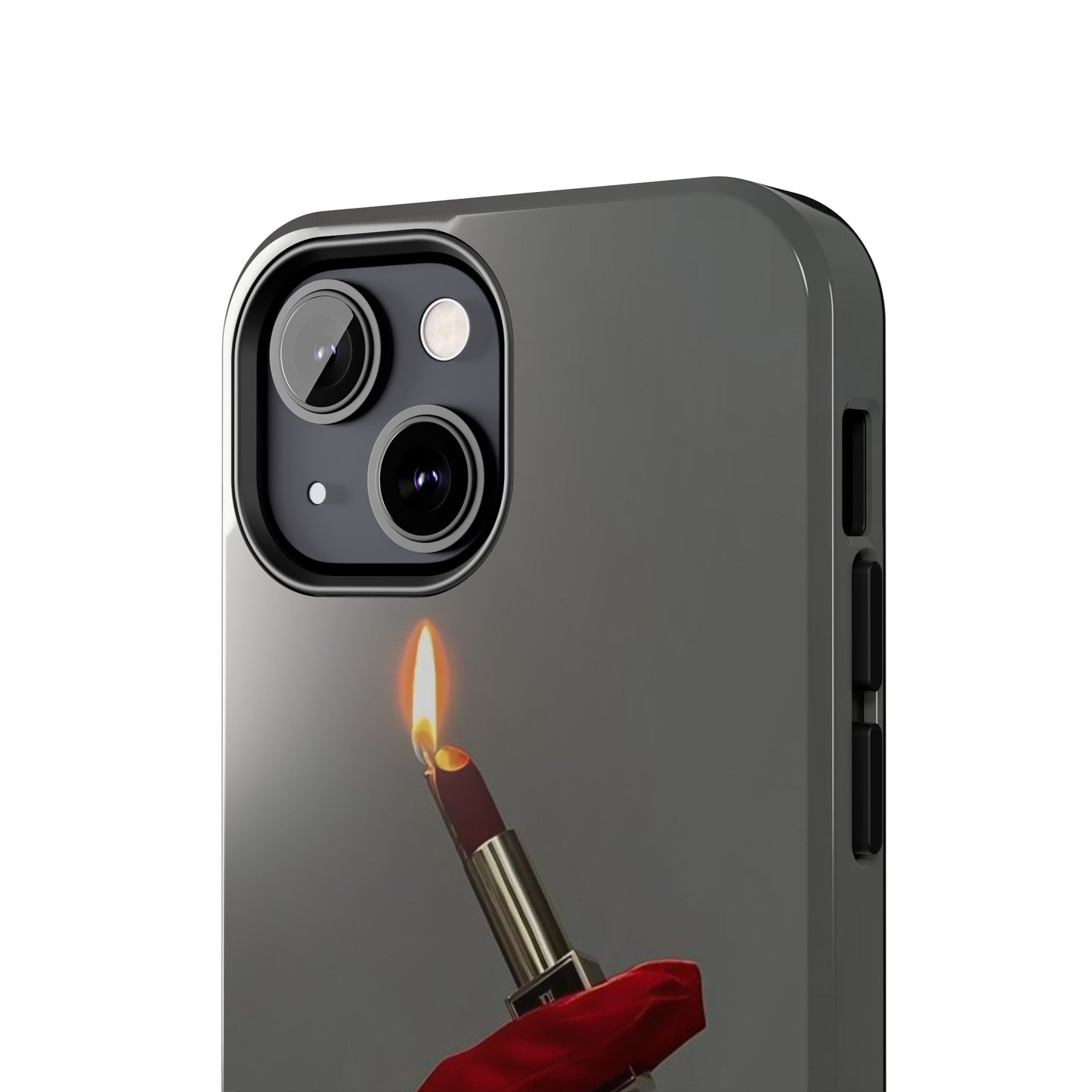 Red Glove Lighter Tough Phone Case — Dark Gothic Flame Protective Cover