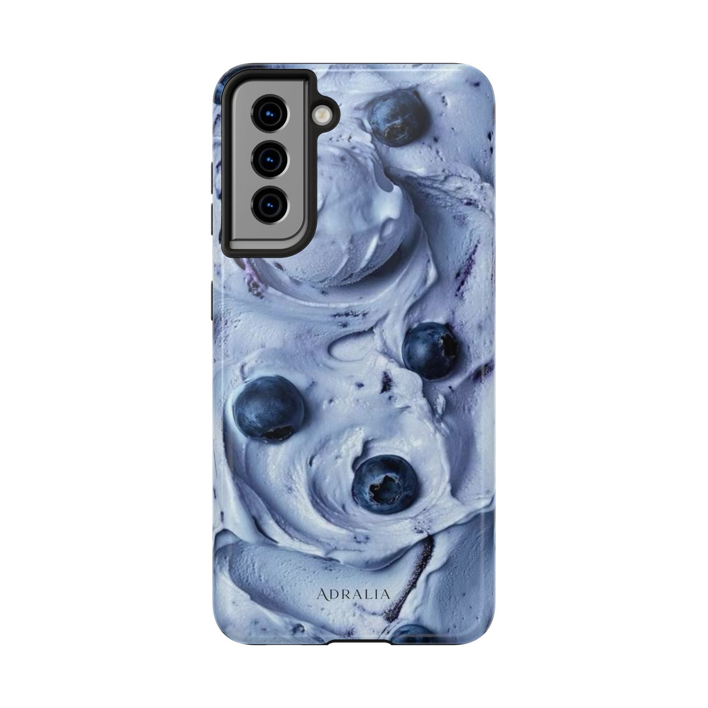 Blueberry Swirl Tough Phone Case — Protective Artistic Fruit Pattern