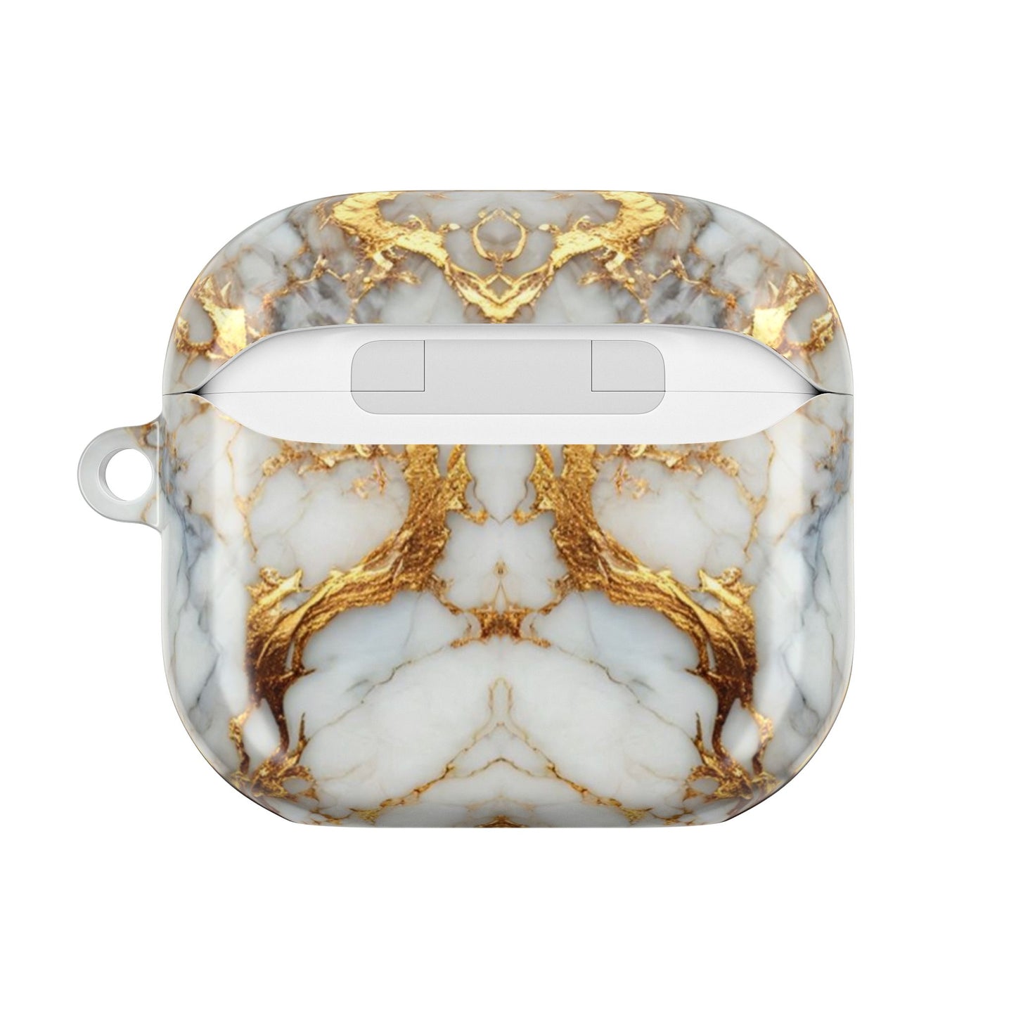 Marble Gold Luxe AirPod Case — Elegant White & Gold Charging Case Cover