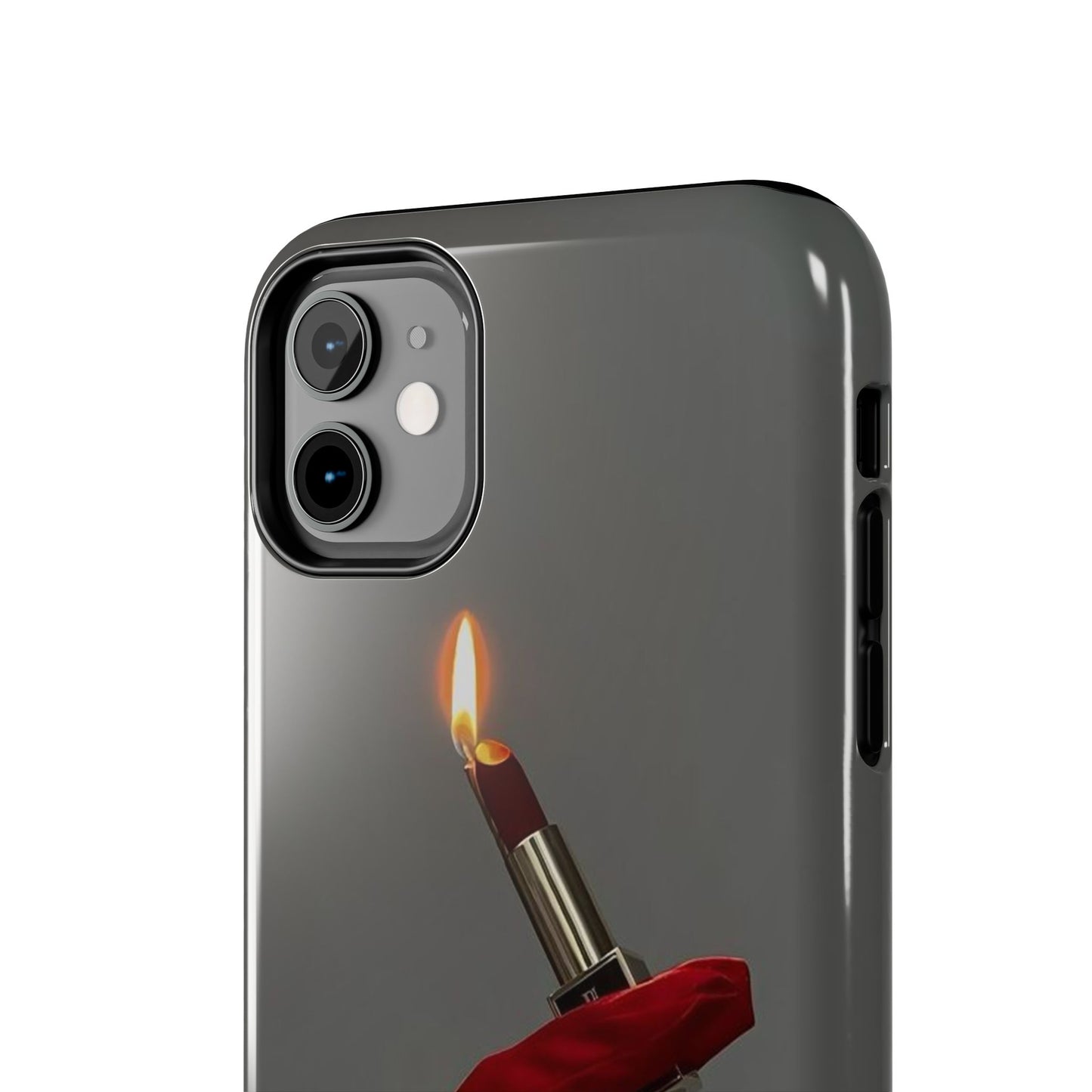 Red Glove Lighter Tough Phone Case — Dark Gothic Flame Protective Cover