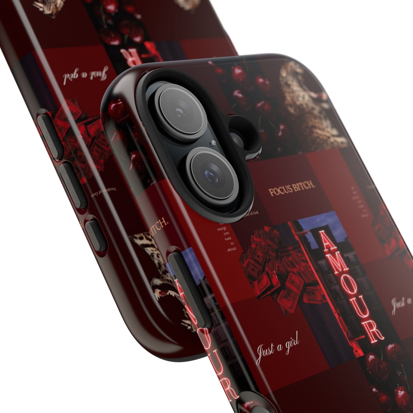 Tough Phone Case — Amour Red Leopard Graphic Protective Cover