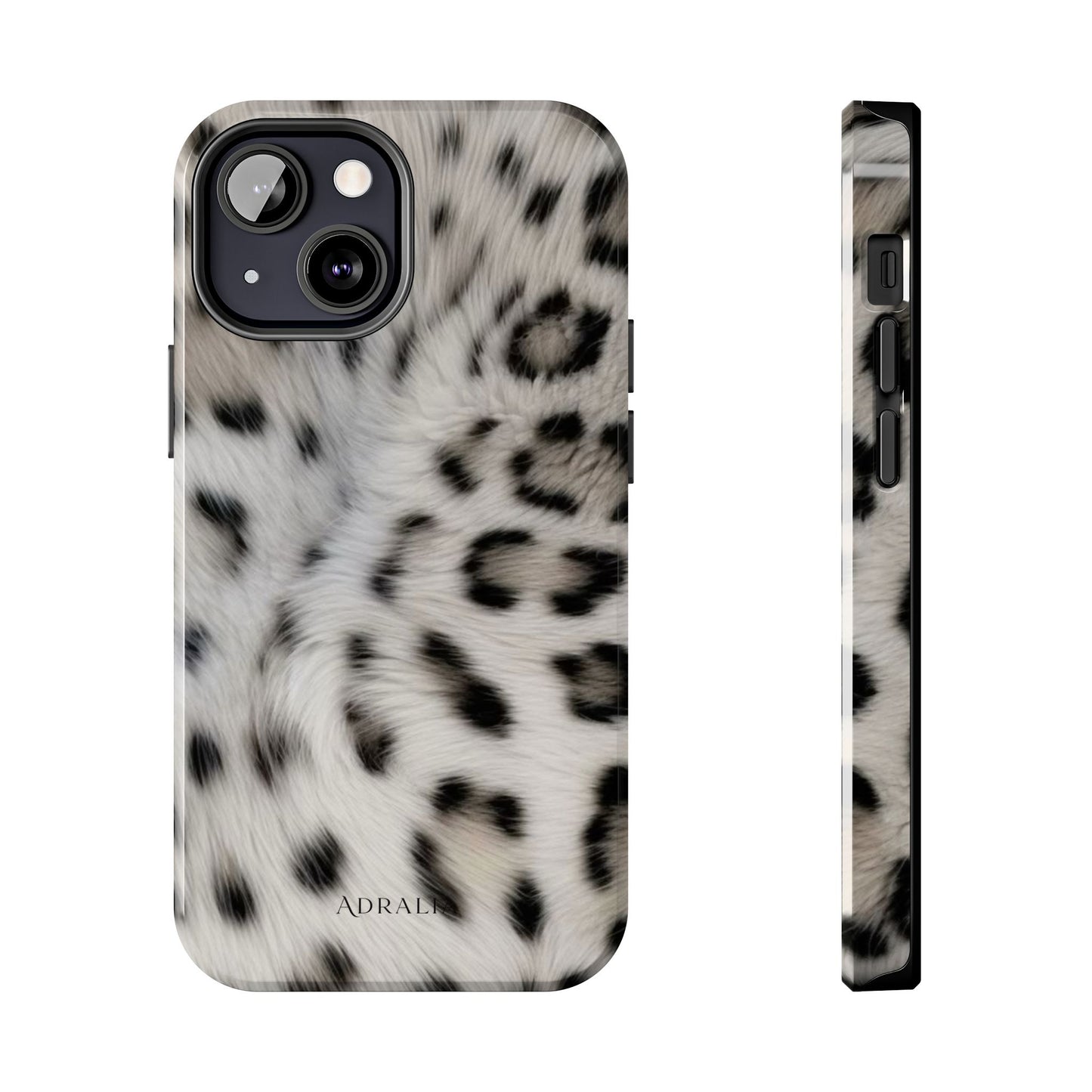 Leopard Fur Tough Phone Case — White Snow Cheetah Protective Cover
