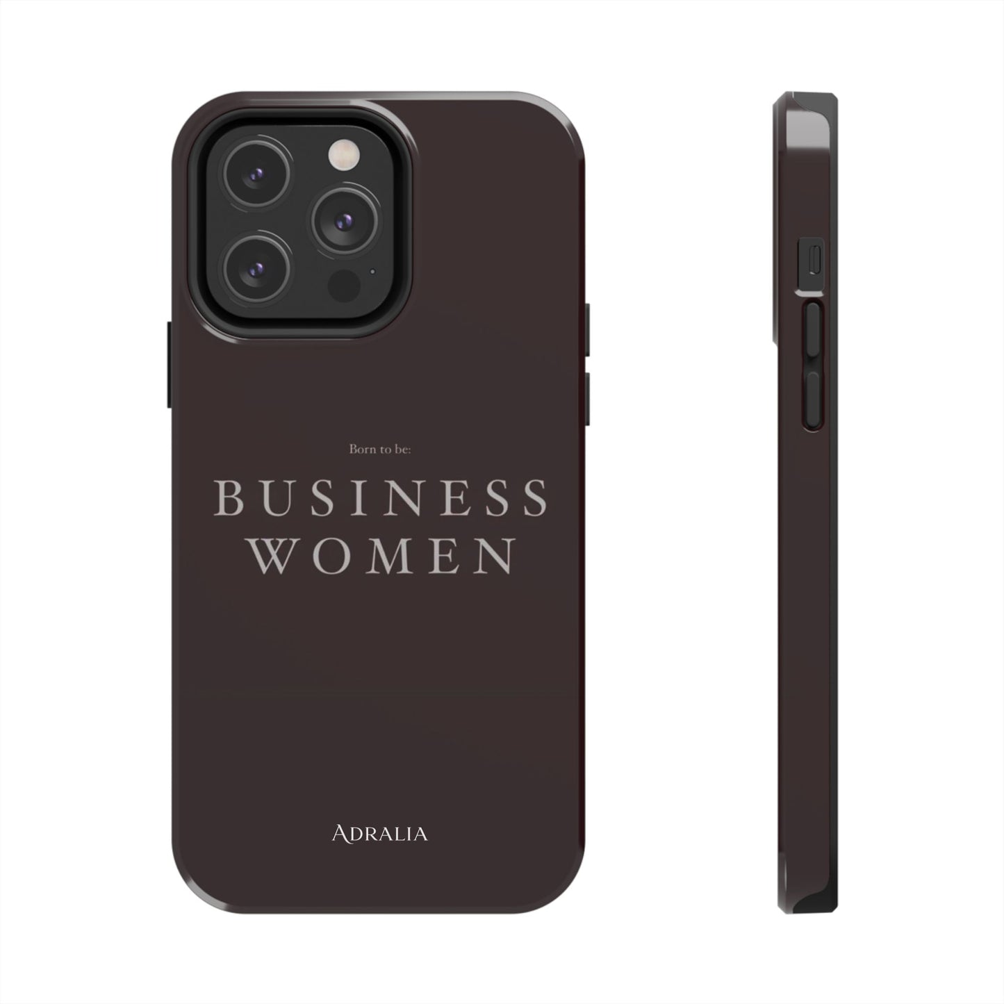 Business Women Tough Phone Case — Empowering Burgundy Protective Phone Cover