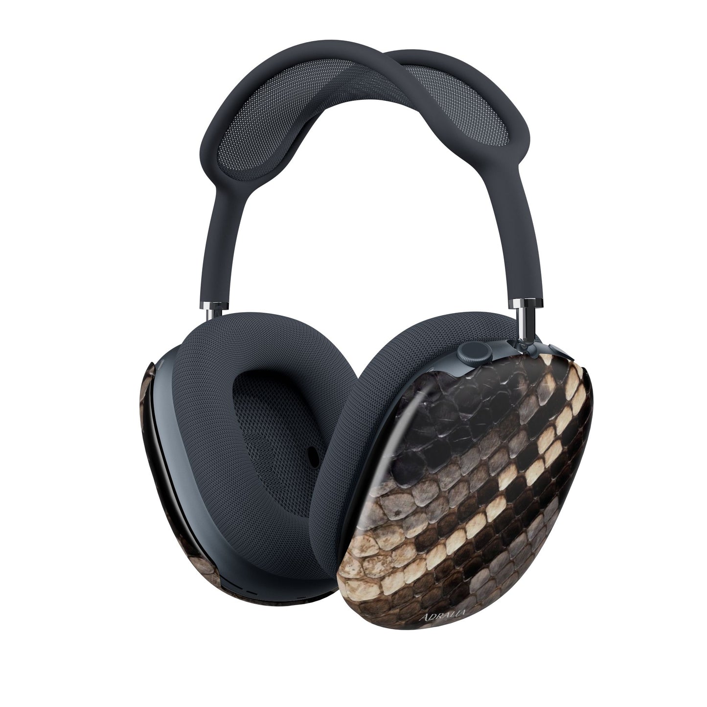 Snake Skin AirPods Max Shell Case — Realistic Brown Python Print Headphone Covers