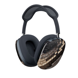 Snake Skin AirPods Max Shell Case — Realistic Brown Python Print Headphone Covers