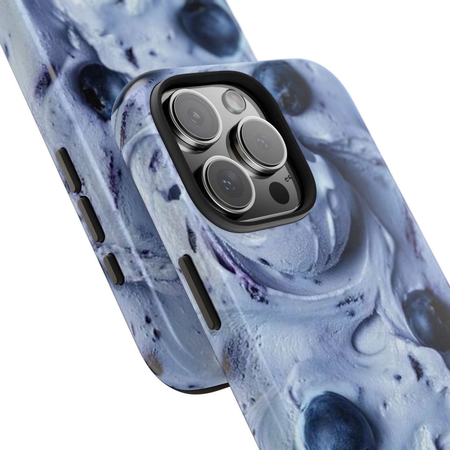 Blueberry Swirl Tough Phone Case — Protective Artistic Fruit Pattern