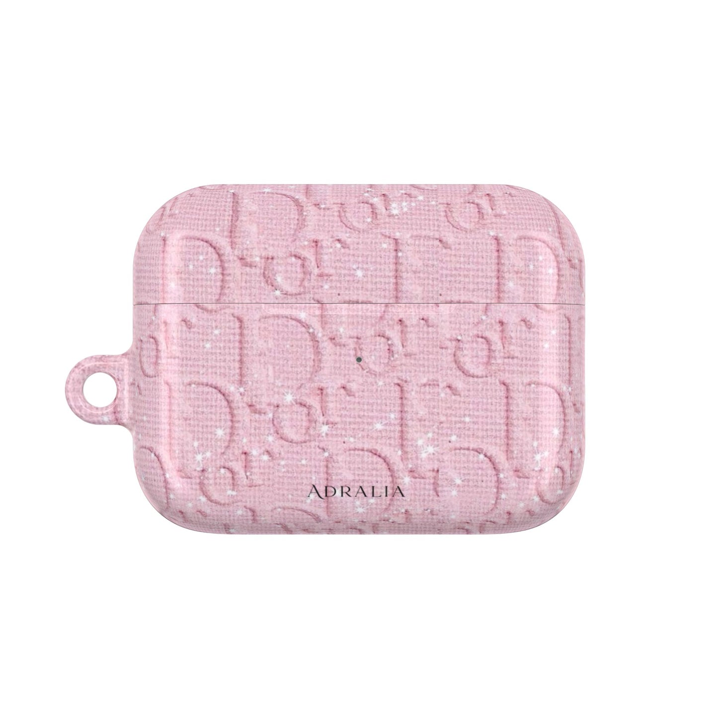 Pink Embossed Designer-Style AirPod Case