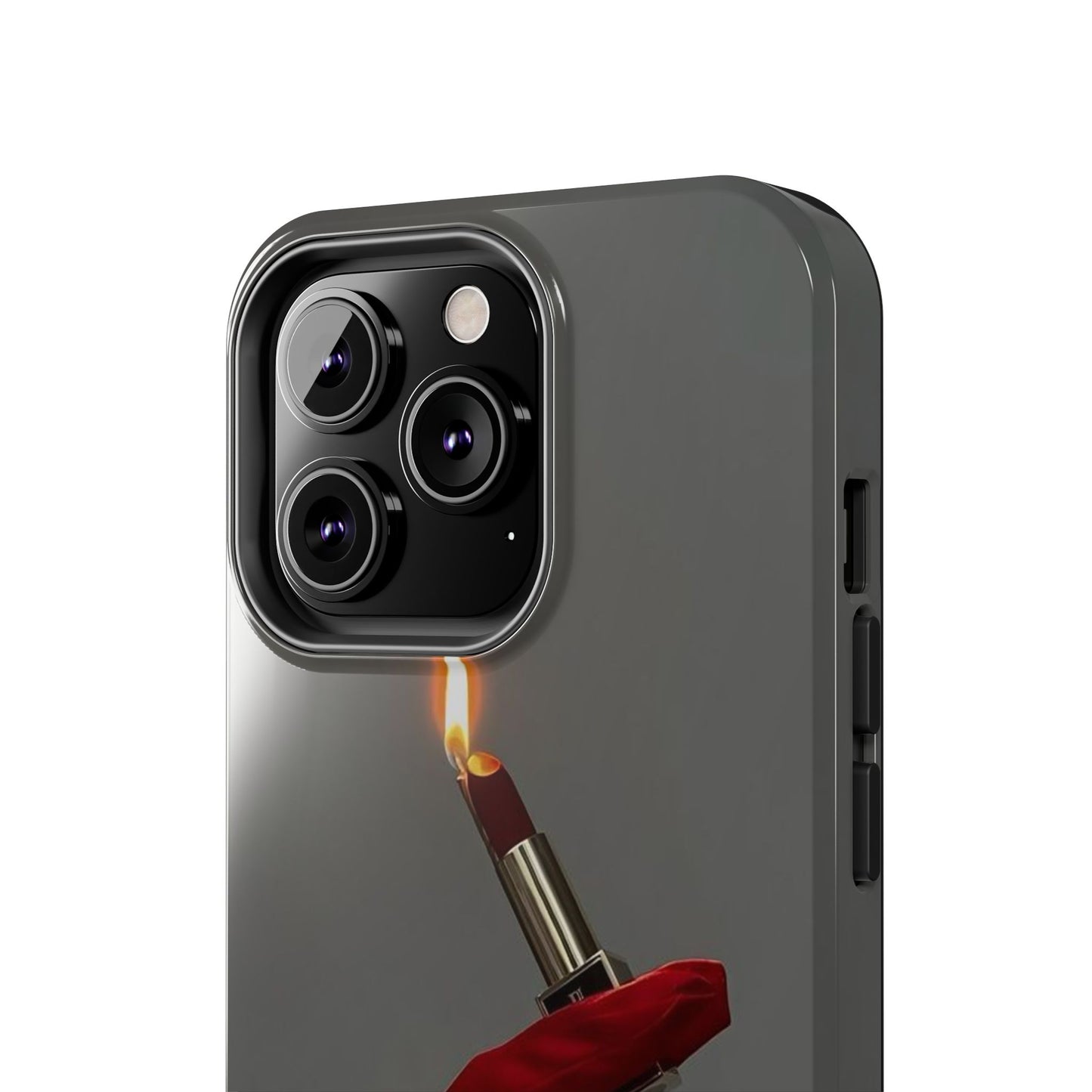 Red Glove Lighter Tough Phone Case — Dark Gothic Flame Protective Cover