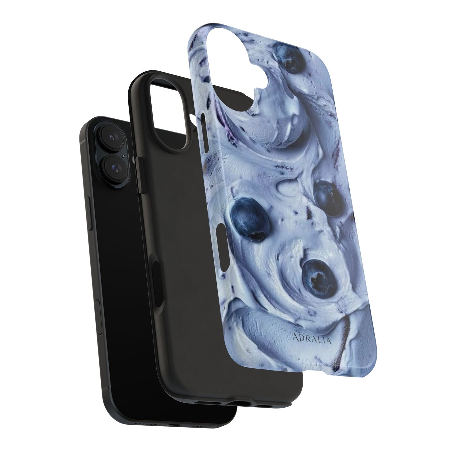 Blueberry Swirl Tough Phone Case — Protective Artistic Fruit Pattern