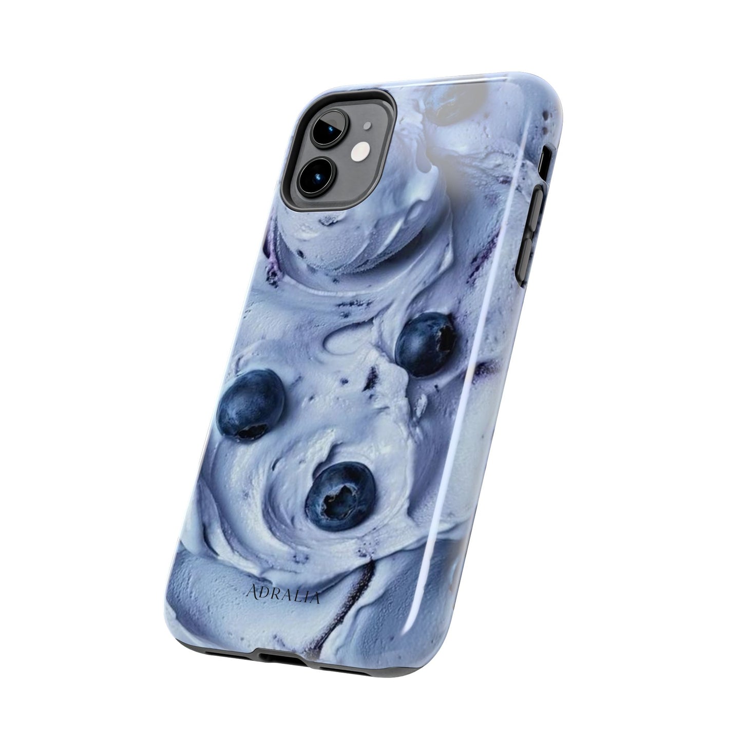 Blueberry Swirl Tough Phone Case — Protective Artistic Fruit Pattern