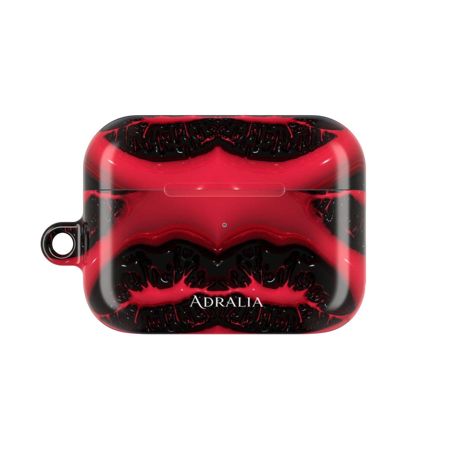 Red Black Marble AirPod Case — Bold Abstract Protective Case