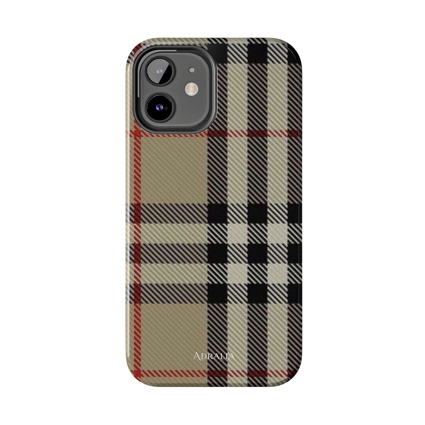 Plaid Tough Phone Case — Classic Beige Check Protective Cover