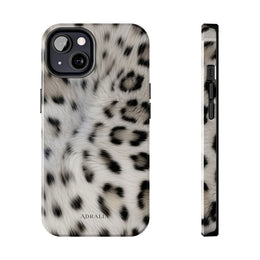 Leopard Fur Tough Phone Case — White Snow Cheetah Protective Cover