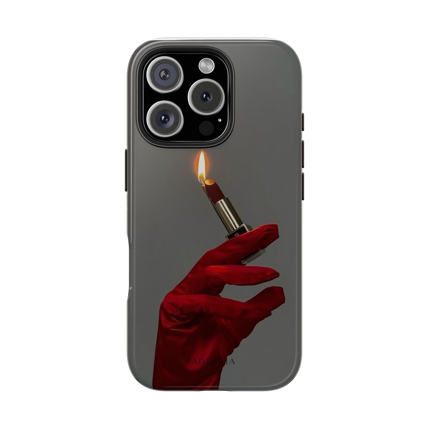 Red Glove Lighter Tough Phone Case — Dark Gothic Flame Protective Cover