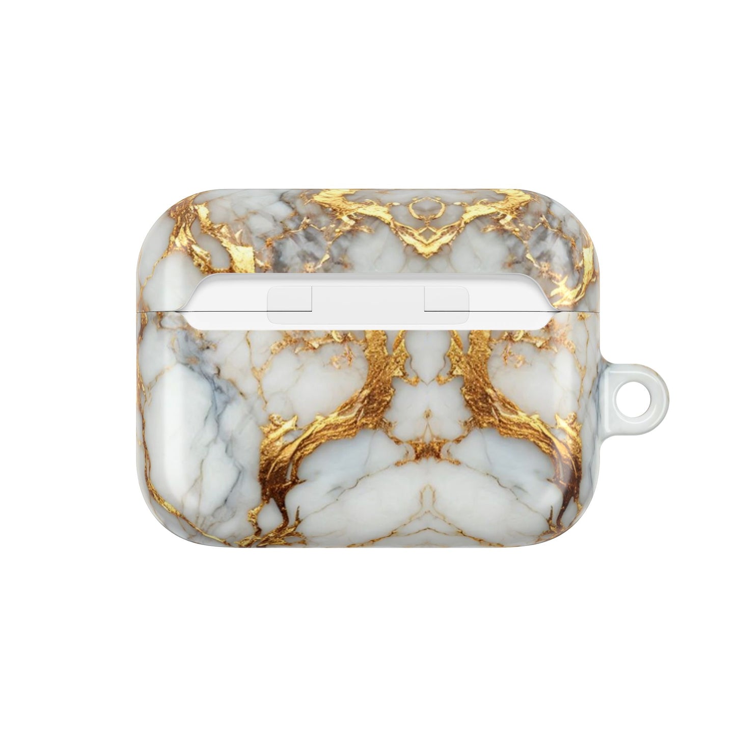 Marble Gold Luxe AirPod Case — Elegant White & Gold Charging Case Cover