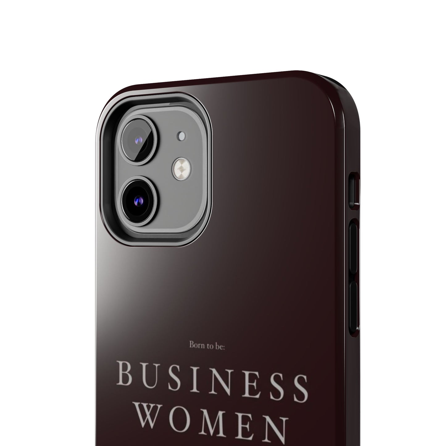 Business Women Tough Phone Case — Empowering Burgundy Protective Phone Cover