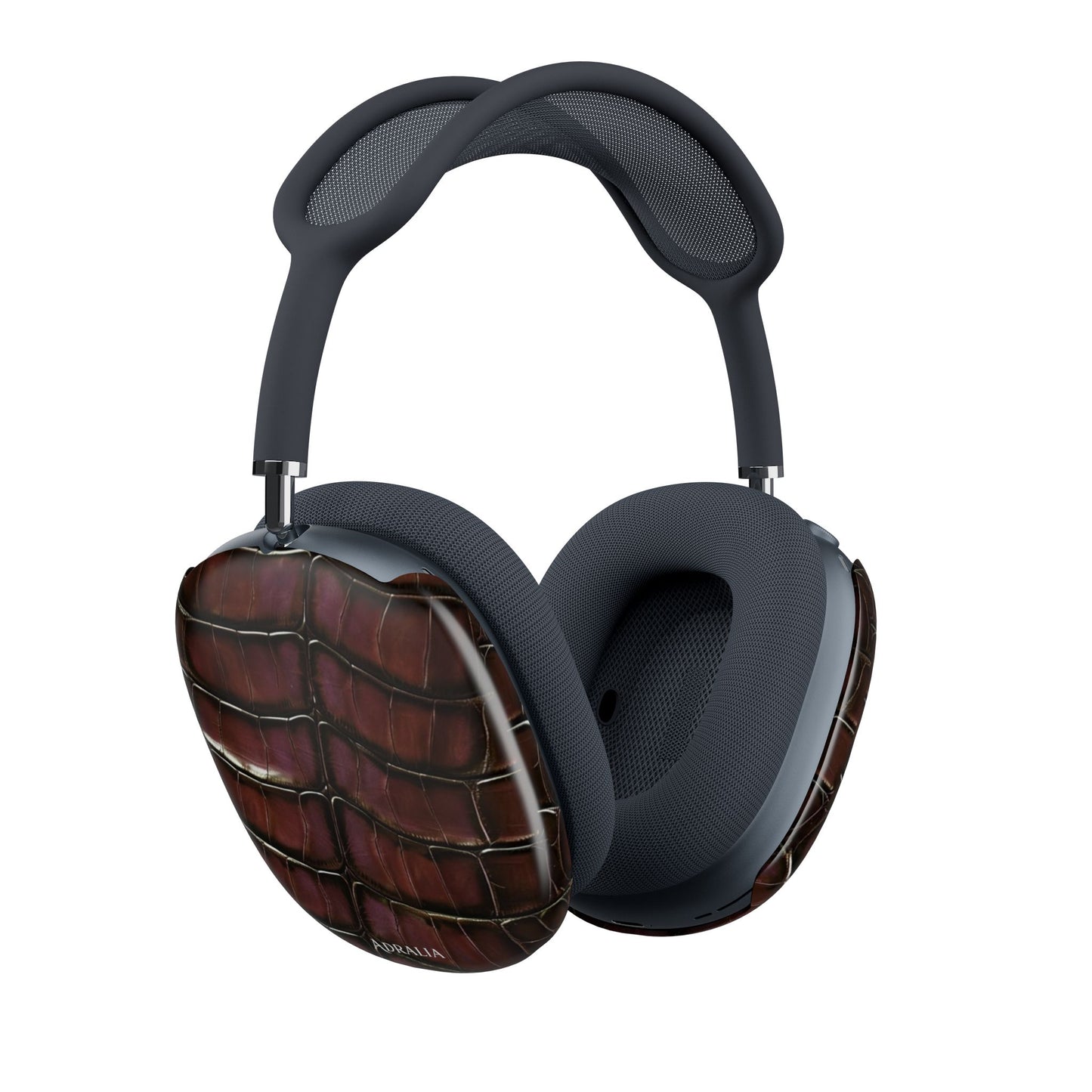 AirPods Max Case – Brown Crocodile Leather Texture Shell