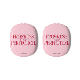 AirPods Max Shell Case — Pink “Progress Over Perfection” Protective Covers