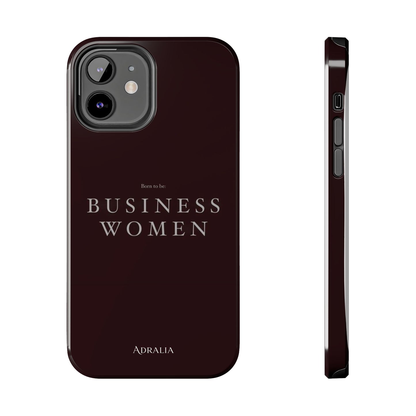 Business Women Tough Phone Case — Empowering Burgundy Protective Phone Cover