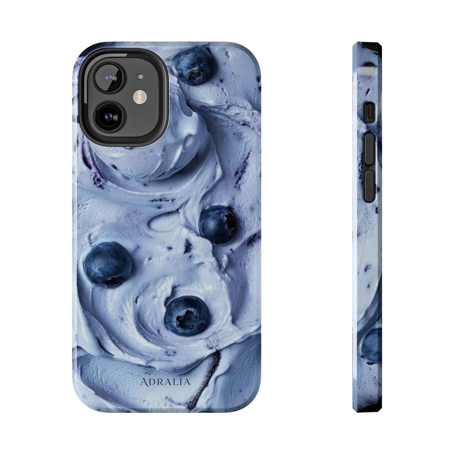 Blueberry Swirl Tough Phone Case — Protective Artistic Fruit Pattern
