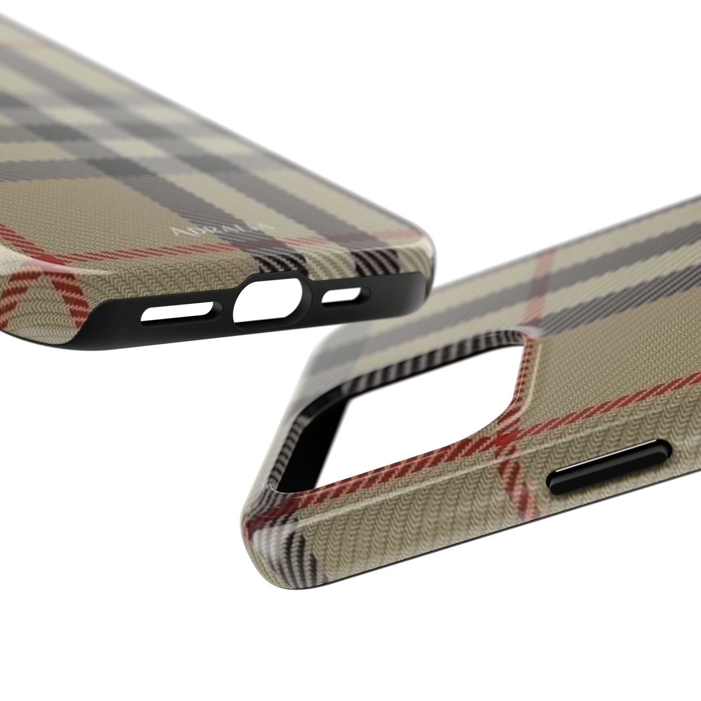 Plaid Tough Phone Case — Classic Beige Check Protective Cover