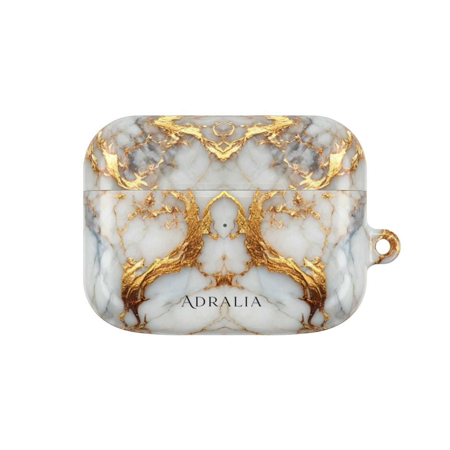 Marble Gold Luxe AirPod Case — Elegant White & Gold Charging Case Cover