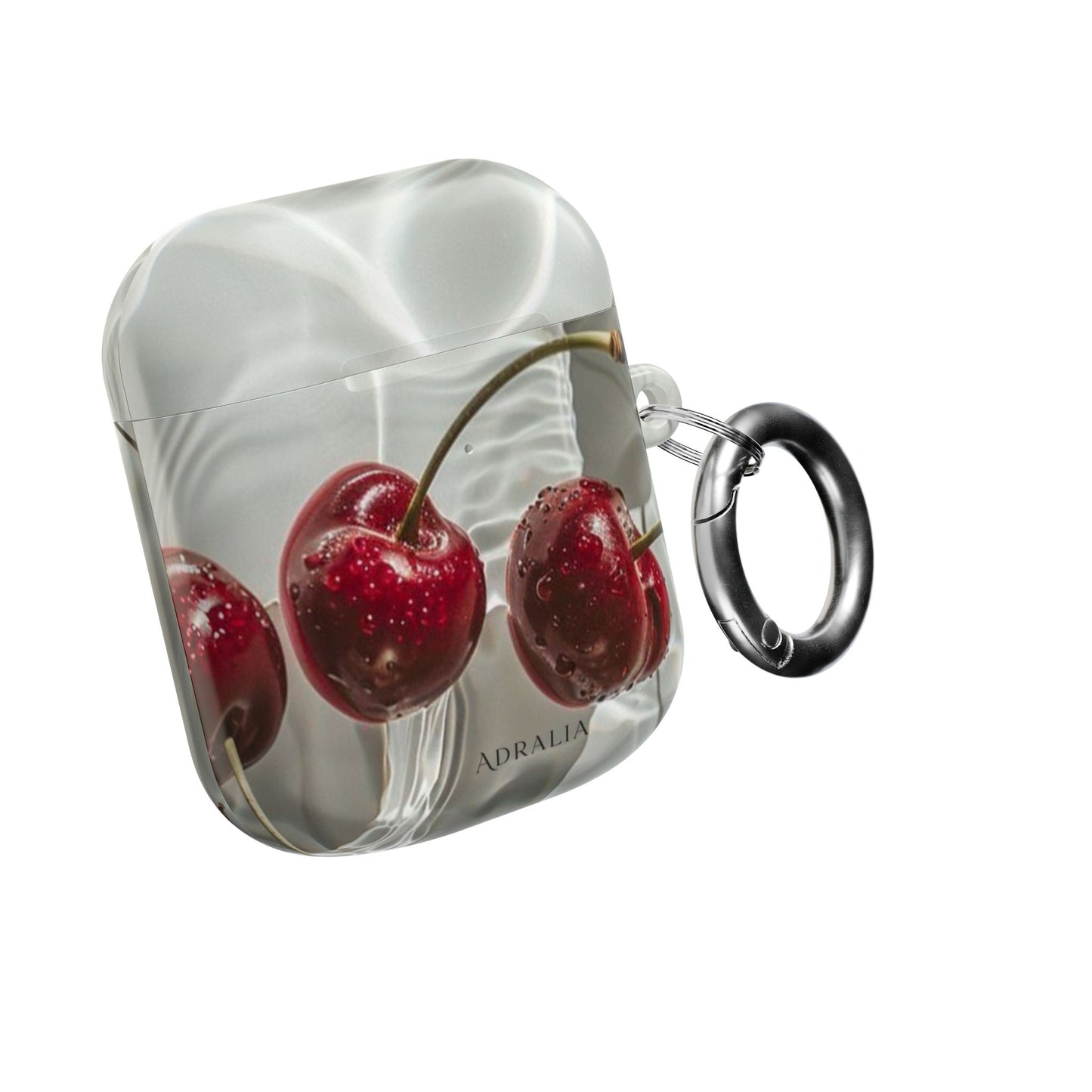 Cherry Splash AirPod Case — Glossy Red Cherry Protective Case