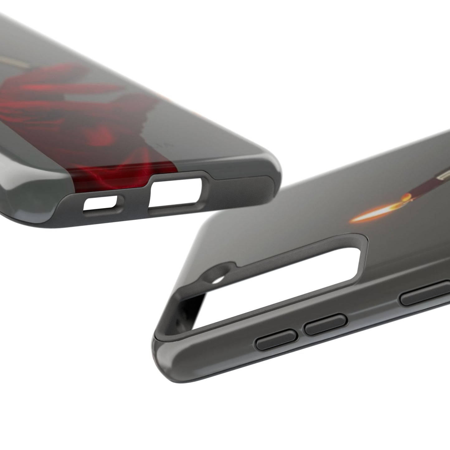 Red Glove Lighter Tough Phone Case — Dark Gothic Flame Protective Cover