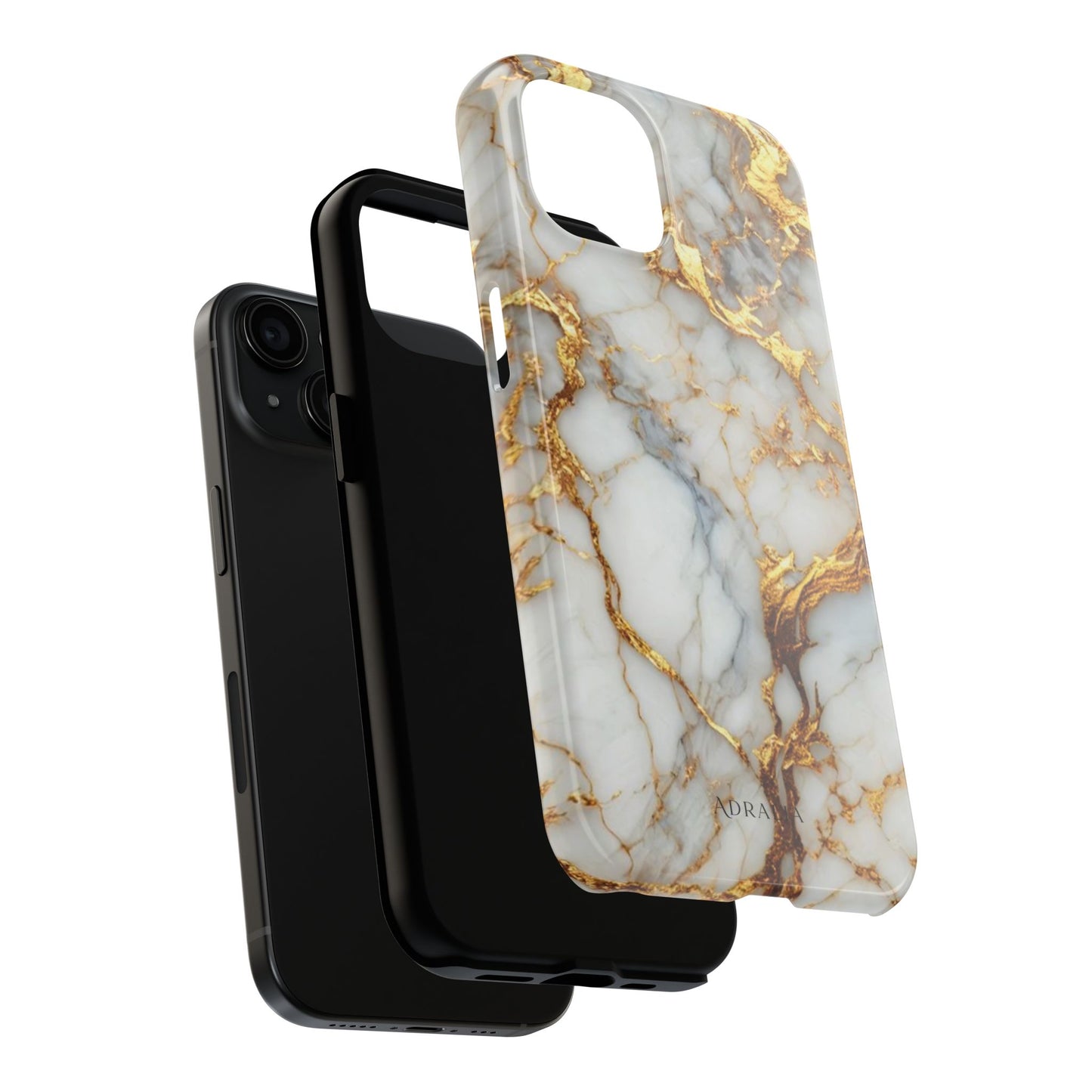 Gold Veined Marble Tough Phone Case — Luxury Protective Phone Case