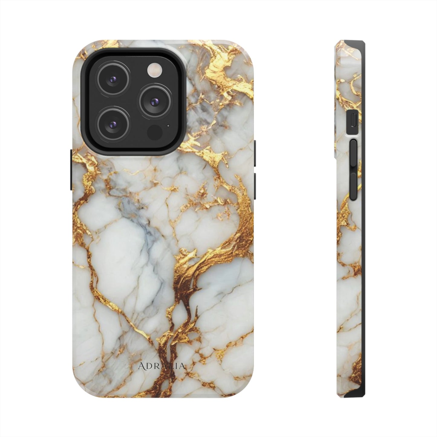 Gold Veined Marble Tough Phone Case — Luxury Protective Phone Case