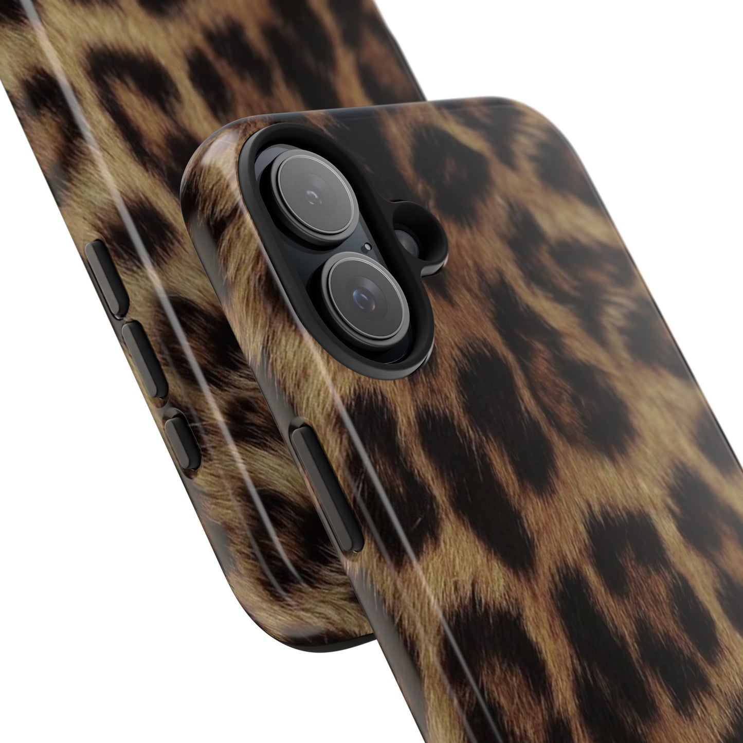 Leopard Print Tough Phone Case — Durable Animal-Print Protective Cover