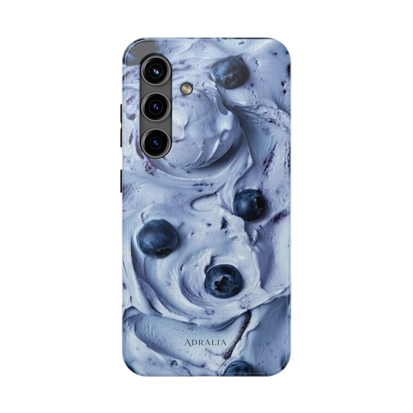 Blueberry Swirl Tough Phone Case — Protective Artistic Fruit Pattern