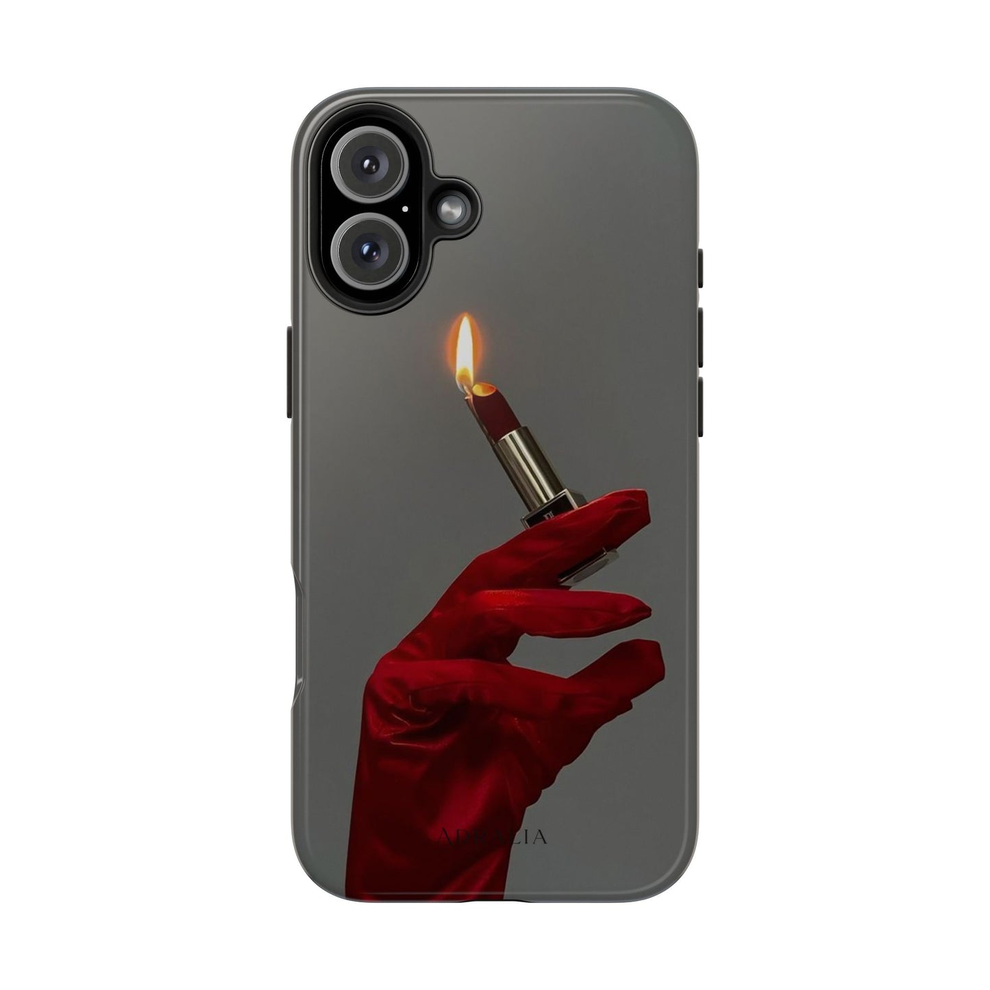 Red Glove Lighter Tough Phone Case — Dark Gothic Flame Protective Cover