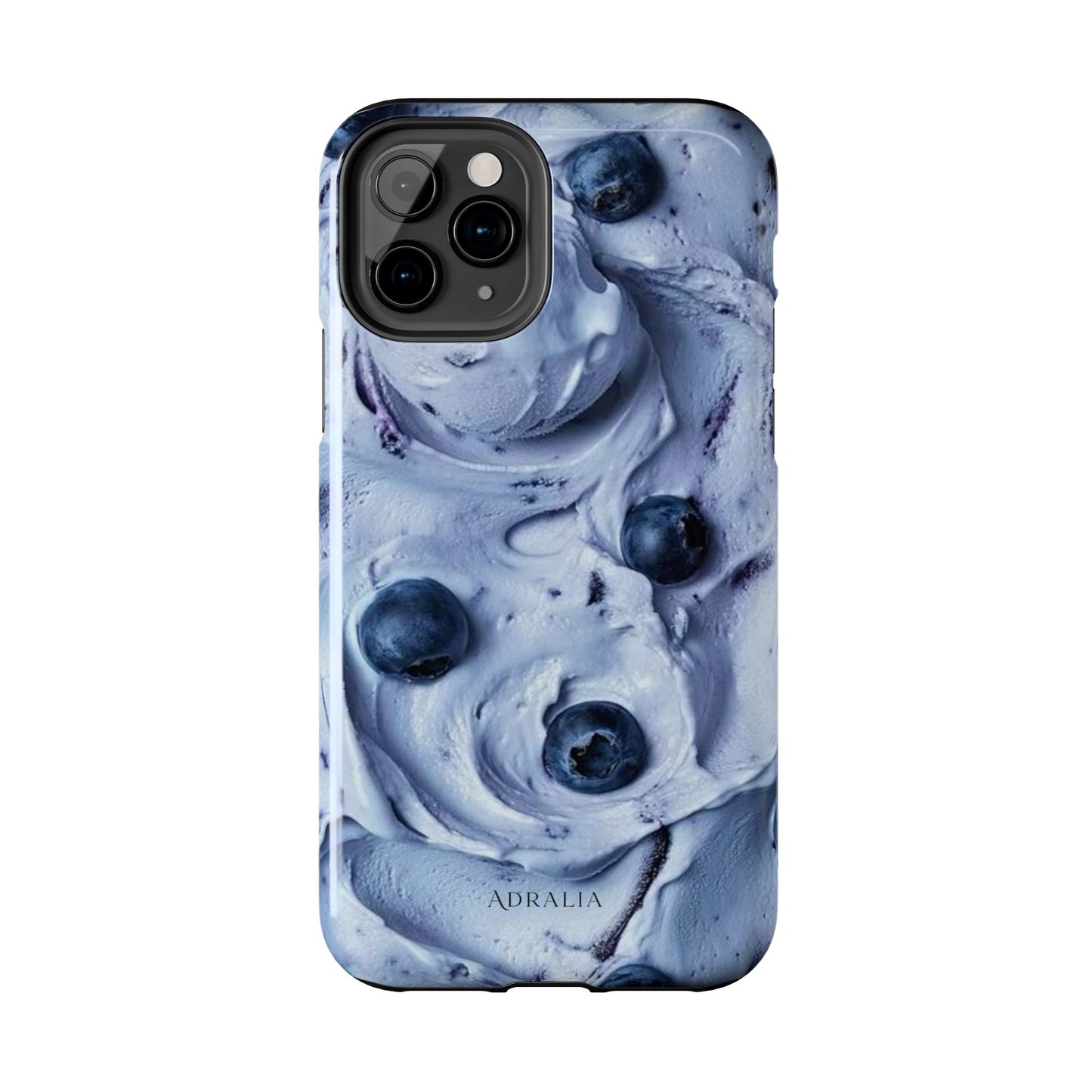 Blueberry Swirl Tough Phone Case — Protective Artistic Fruit Pattern