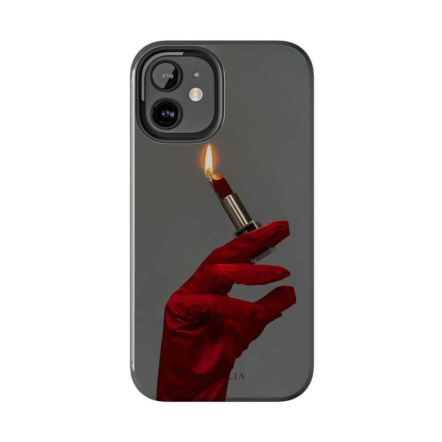 Red Glove Lighter Tough Phone Case — Dark Gothic Flame Protective Cover