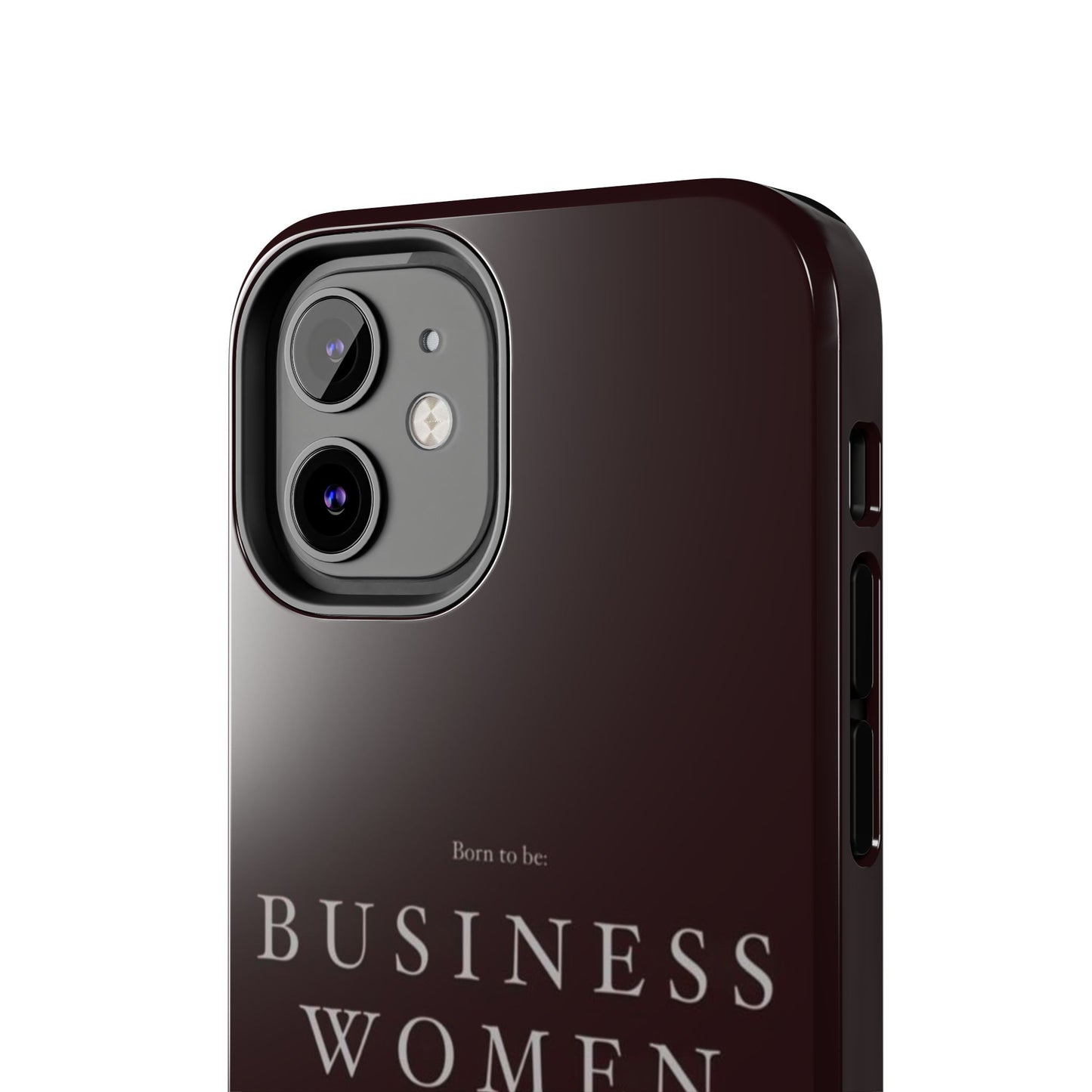 Business Women Tough Phone Case — Empowering Burgundy Protective Phone Cover