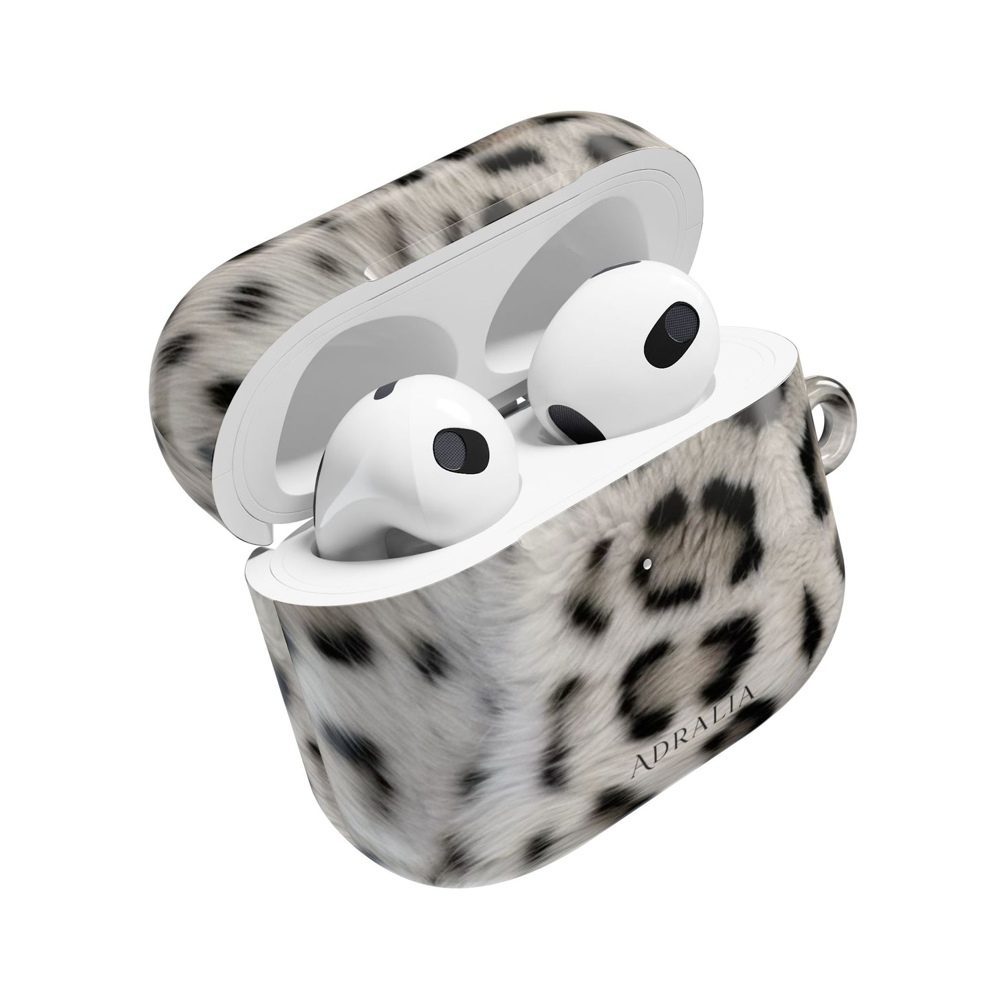 Leopard Print AirPod Case — Faux Fur Black & White Protective Cover