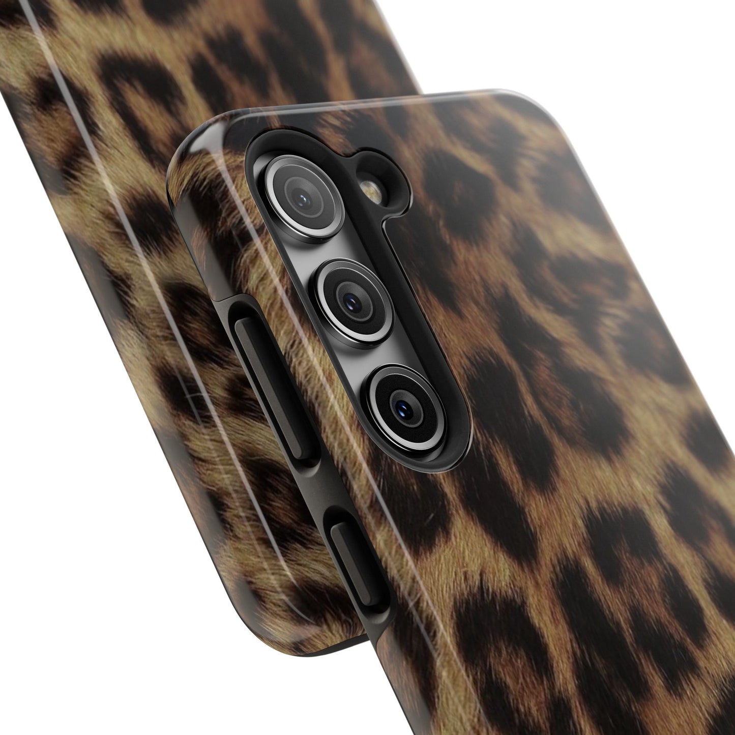 Leopard Print Tough Phone Case — Durable Animal-Print Protective Cover