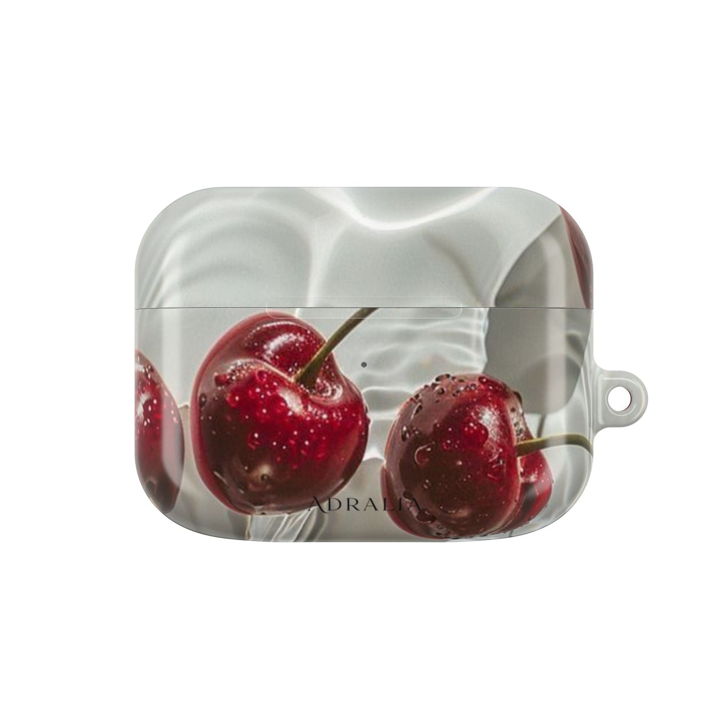 Cherry Splash AirPod Case — Glossy Red Cherry Protective Case