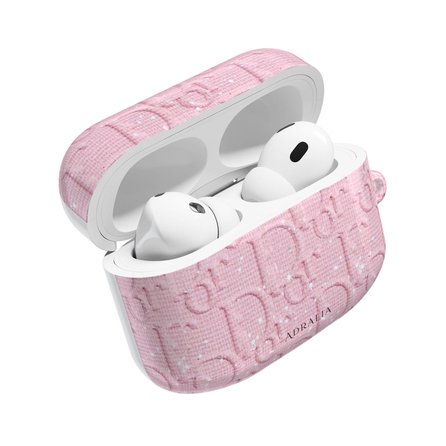 Pink Embossed Designer-Style AirPod Case