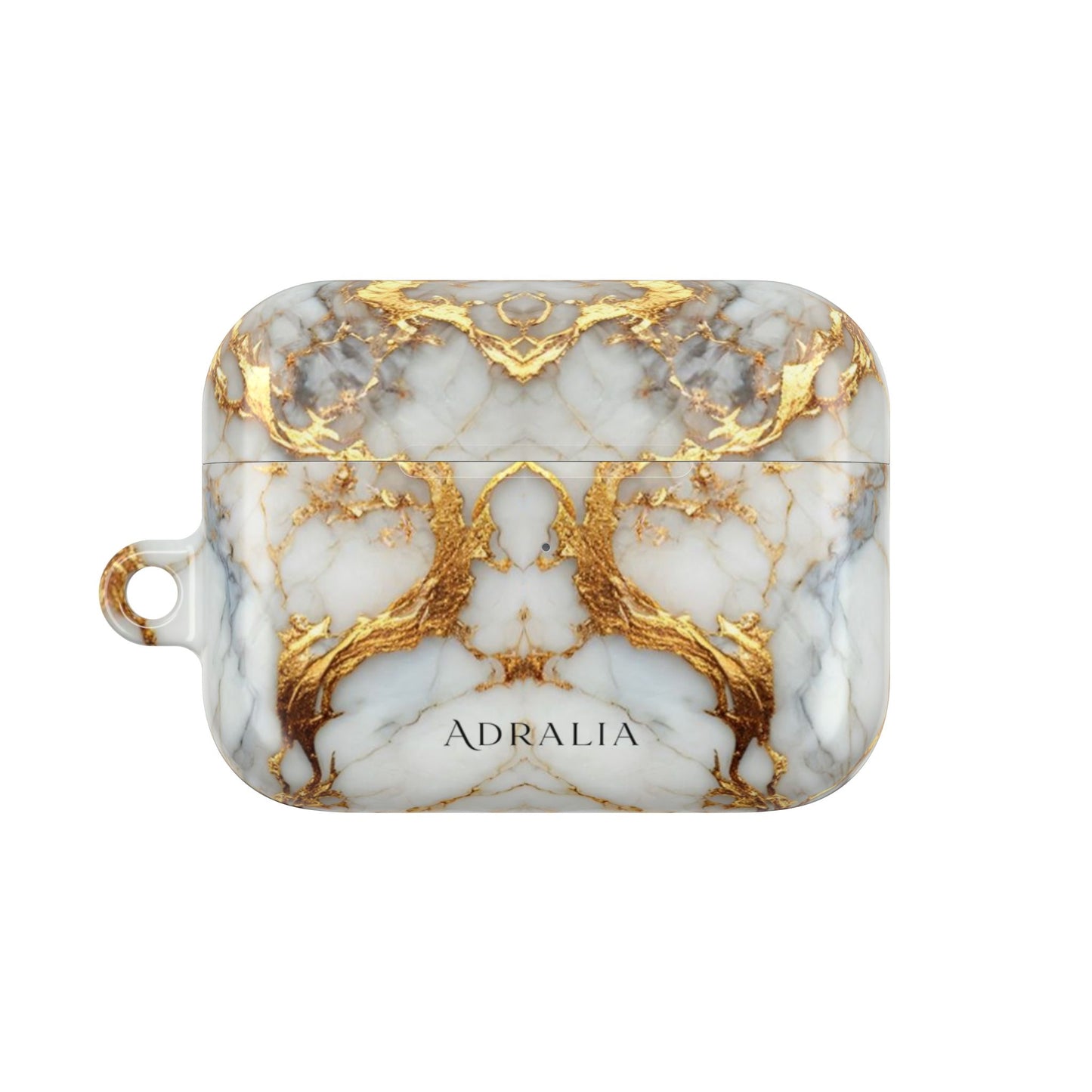 Marble Gold Luxe AirPod Case — Elegant White & Gold Charging Case Cover