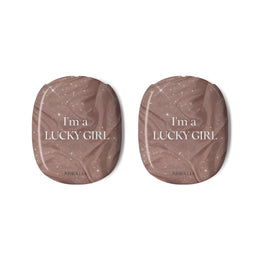 AirPods Max Shell Case — “I’m a Lucky Girl” Pink Sparkle Protective Covers