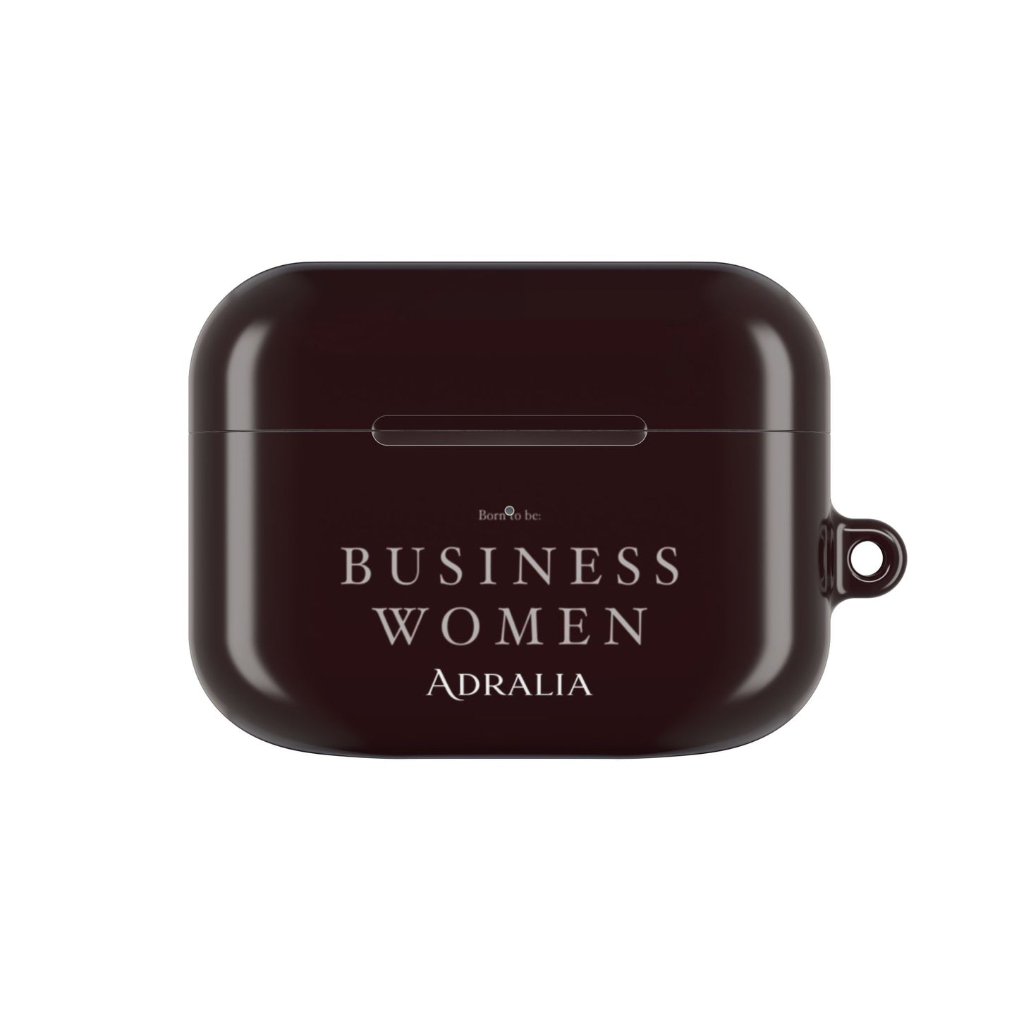 Business Women AirPods Case — Elegant Maroon Protective Cover