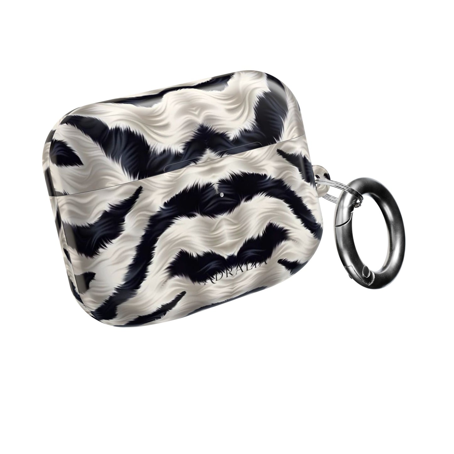 Zebra Fur Pattern AirPod Case — Luxe Black & White Animal Print Protective Cover