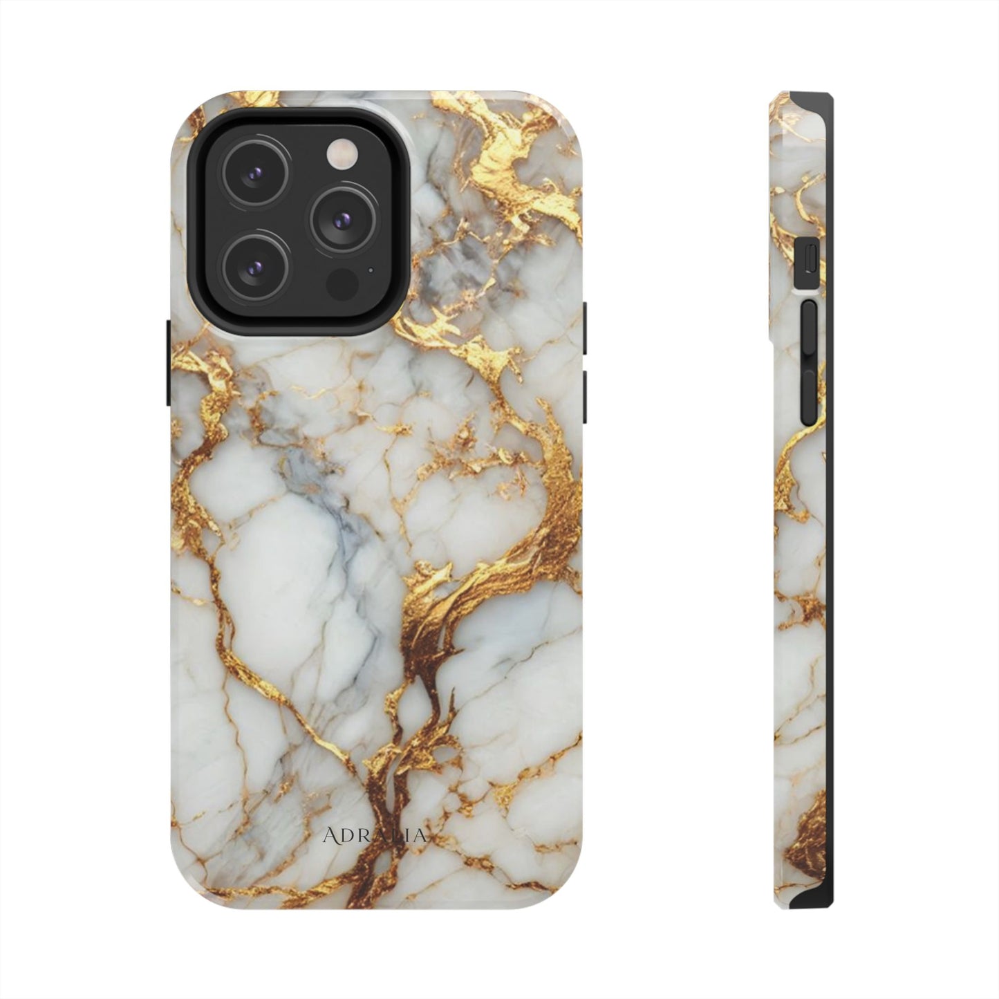 Gold Veined Marble Tough Phone Case — Luxury Protective Phone Case