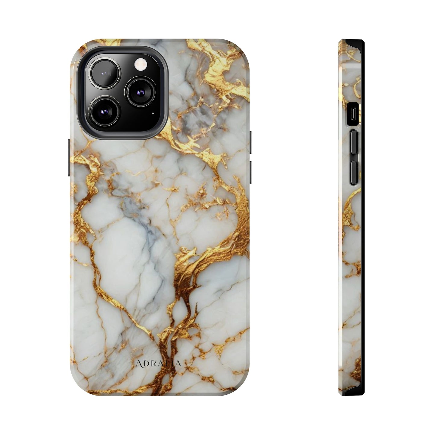 Gold Veined Marble Tough Phone Case — Luxury Protective Phone Case